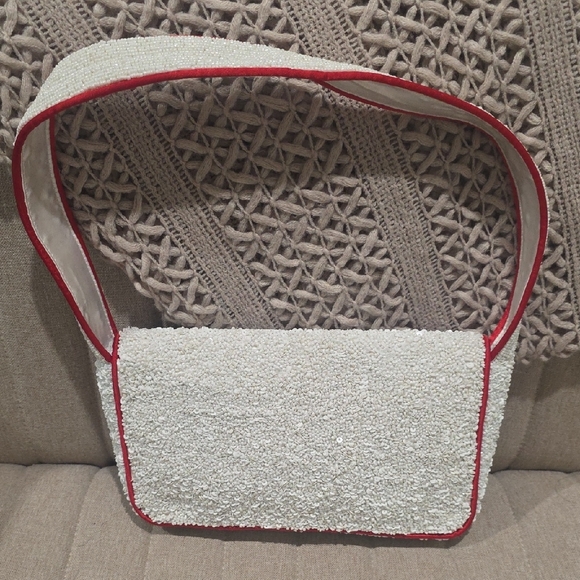 Beaded Tomato Bag- Made In India - Picture 3 of 4